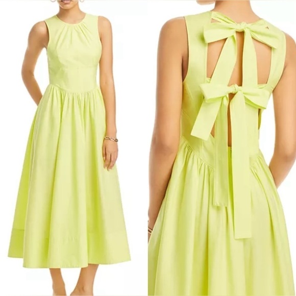 cinq a sept Dresses & Skirts - NEW Cinq à Sept Benita Fit and flare midi lime green dress sz 2